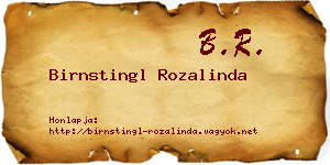 Birnstingl Rozalinda névjegykártya